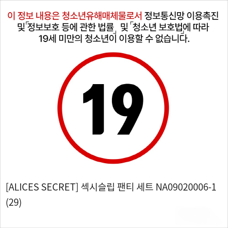 [ALICES SECRET] 섹시슬립 팬티 세트 NA09020006-1 (29)